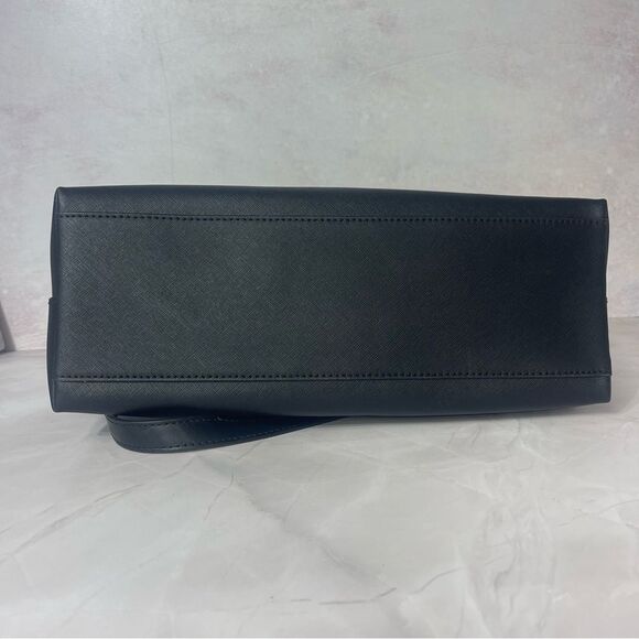 Michael Kors Hudson Large Done Satchel Black - Picture 6 of 8